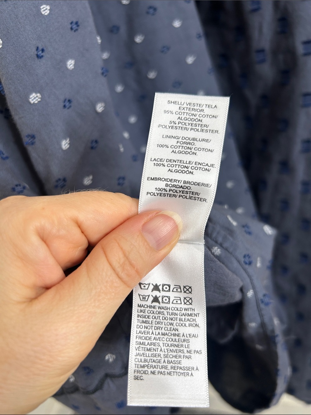 NWT LUCKY BRAND Blue Textured Patchwork Dress Size XXL - Picture 9 of 14